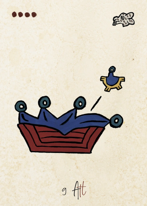 Carte Atl, neuvième signe du Tonalpohualli dans le calendrier aztèque