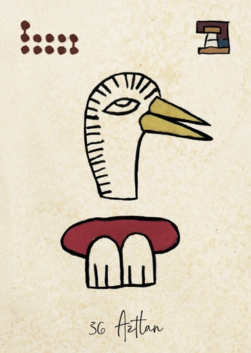 Carte Aztlan, lieu mythique d’origine des Mexicas dans la Tonalpedia