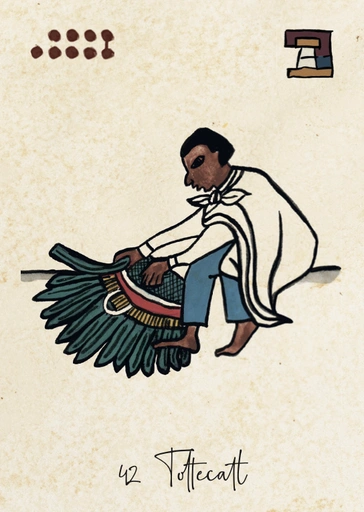 Carte Toltecatl, figure de l’artiste et de l’artisan inspiré dans la Tonalpedia
