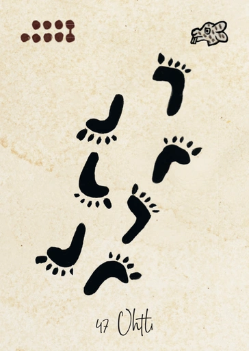 Carte Ohtli, symbole du chemin et de la direction dans la Tonalpedia